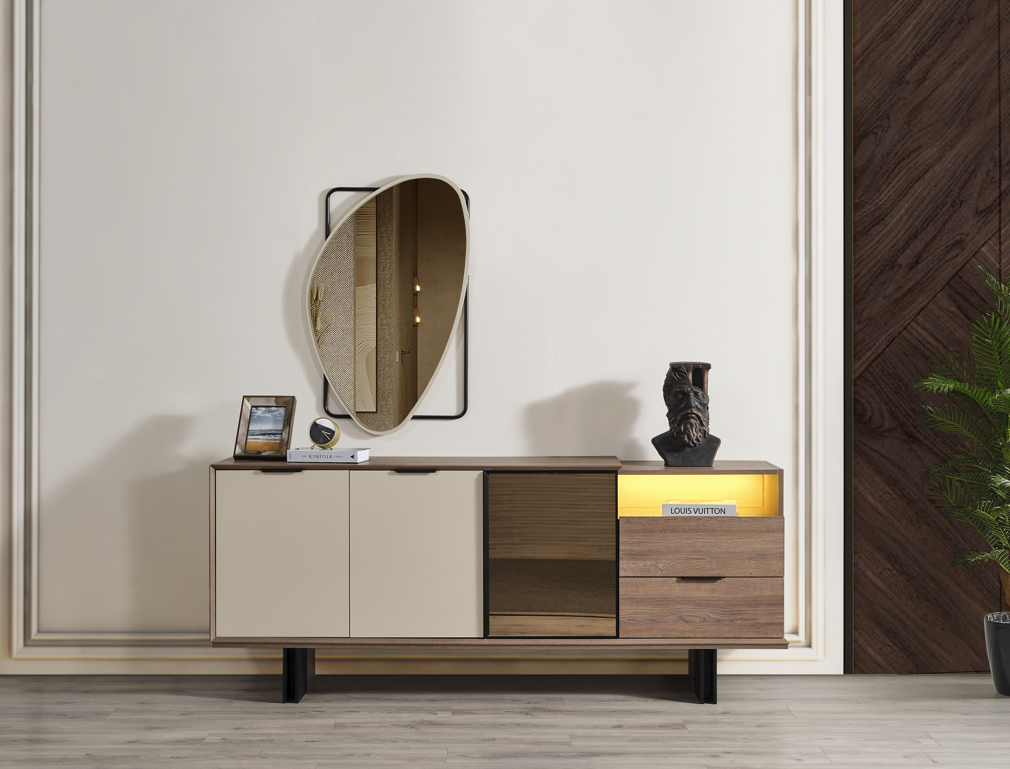 Trpezarijska komoda sa ogledalom BEDOS